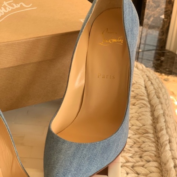 Christian Louboutin Pigalle Follies 100 Denim - Picture 7 of 12